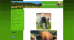 Desktop Screenshot of bison-vom-sonnenhof.de